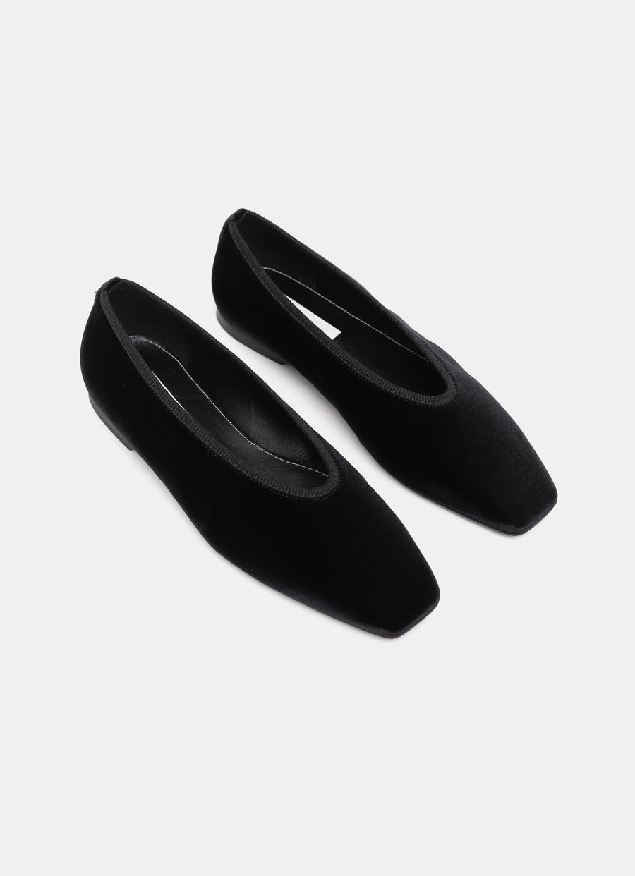 Minimalist Velvet Ballerinas