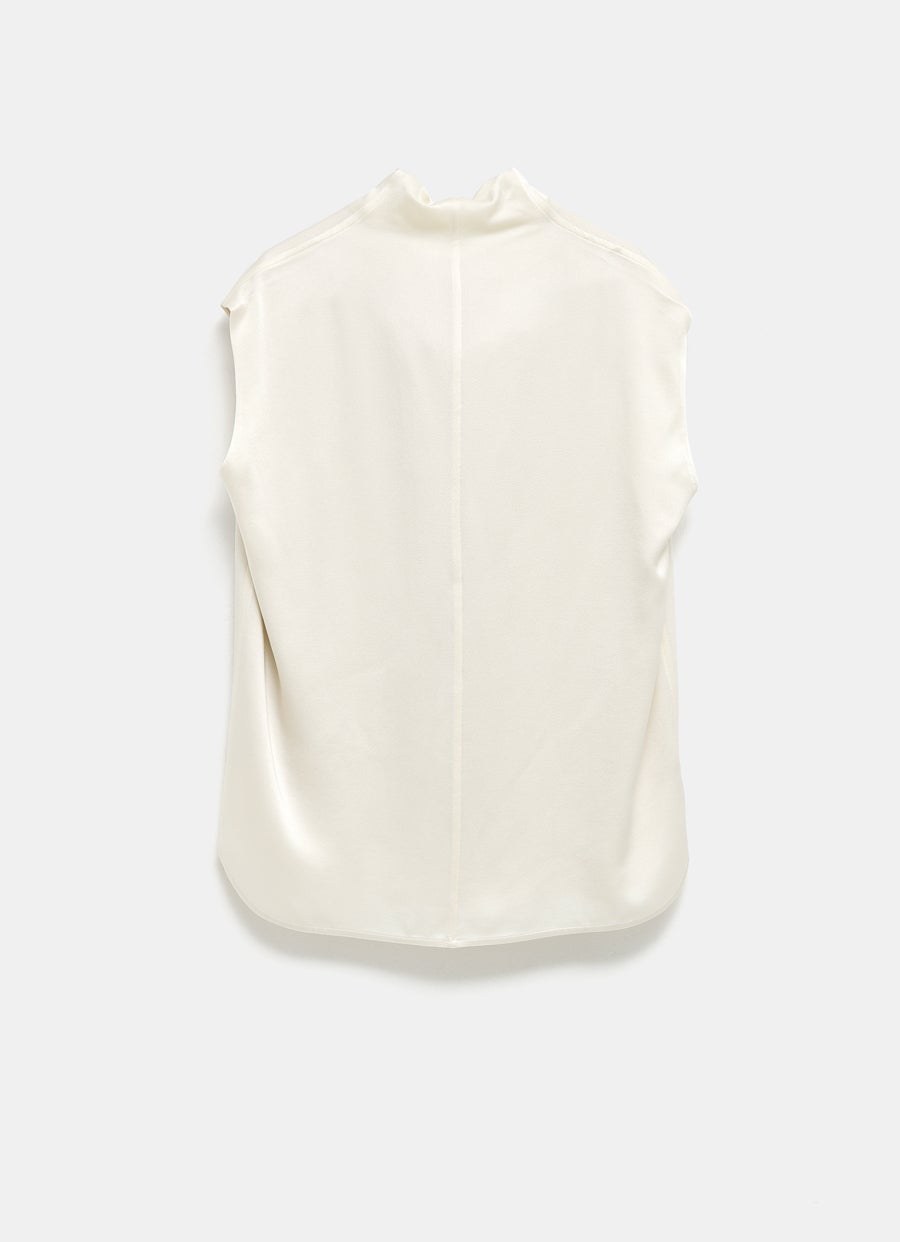 Sleeveless Funnel-Neck Top