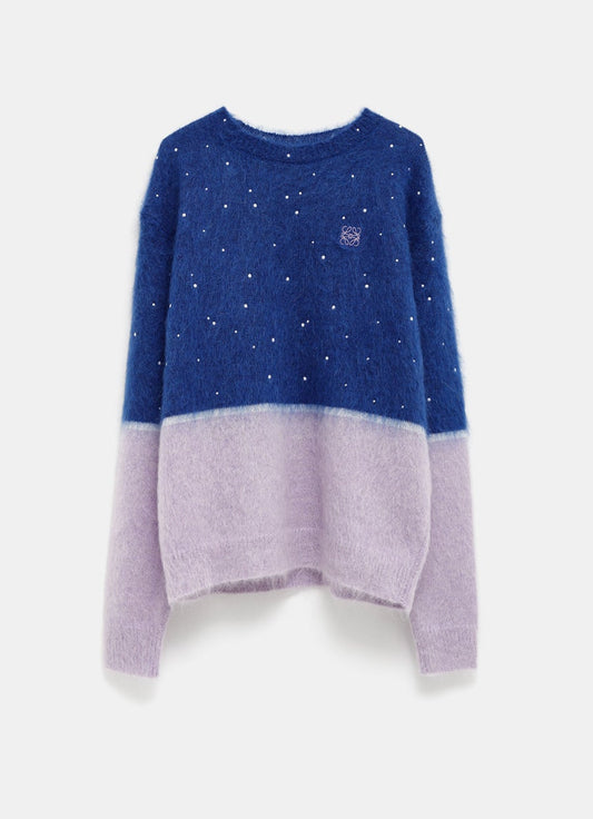 Crystals Embellished Bicolor Sweater