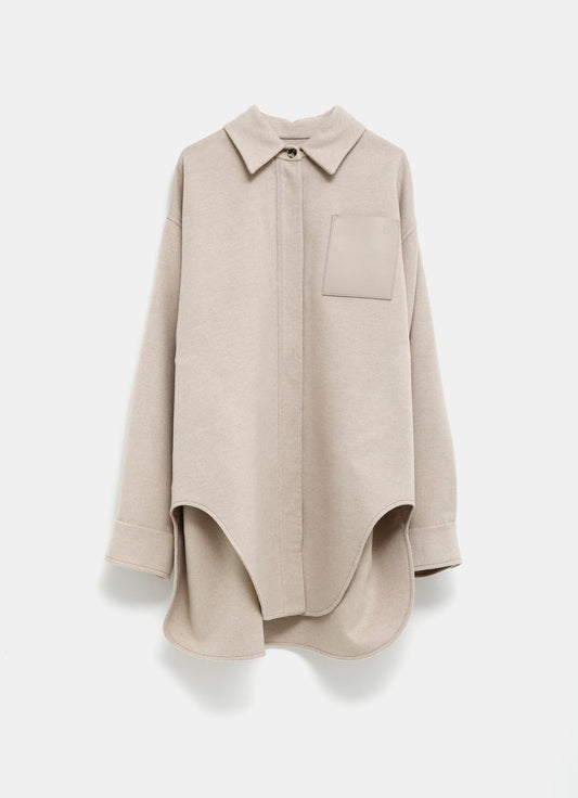 Overshirt in wool and cashmere