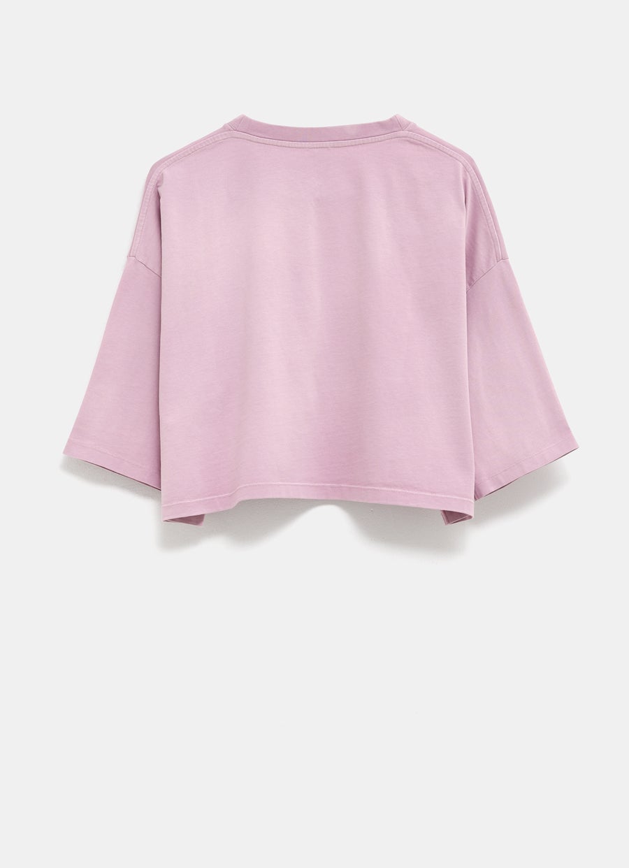 Cropped T-Shirt in cotton