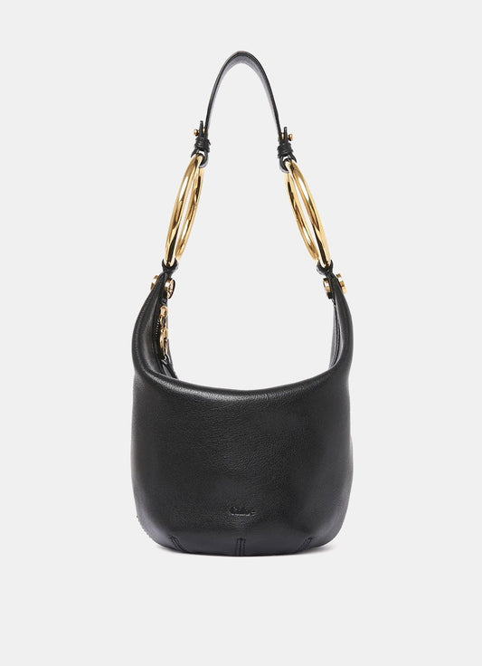 Small Bracelet Handbag in Grained Leather