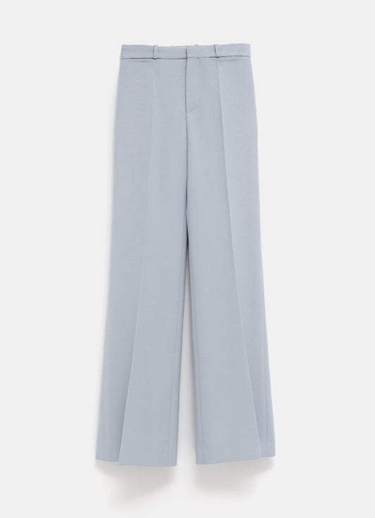 Flared Tailored Pants in Wool Crêpe