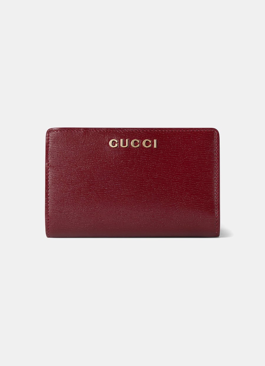 Card Case Wallet with Gucci Script