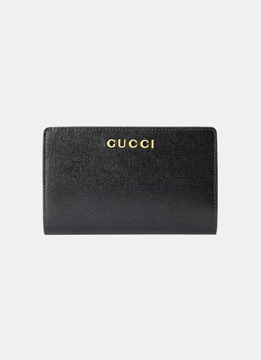 Card Case Wallet with Gucci Script