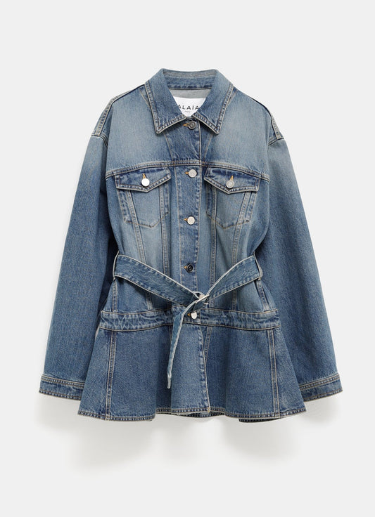 Denim Peplum Jacket