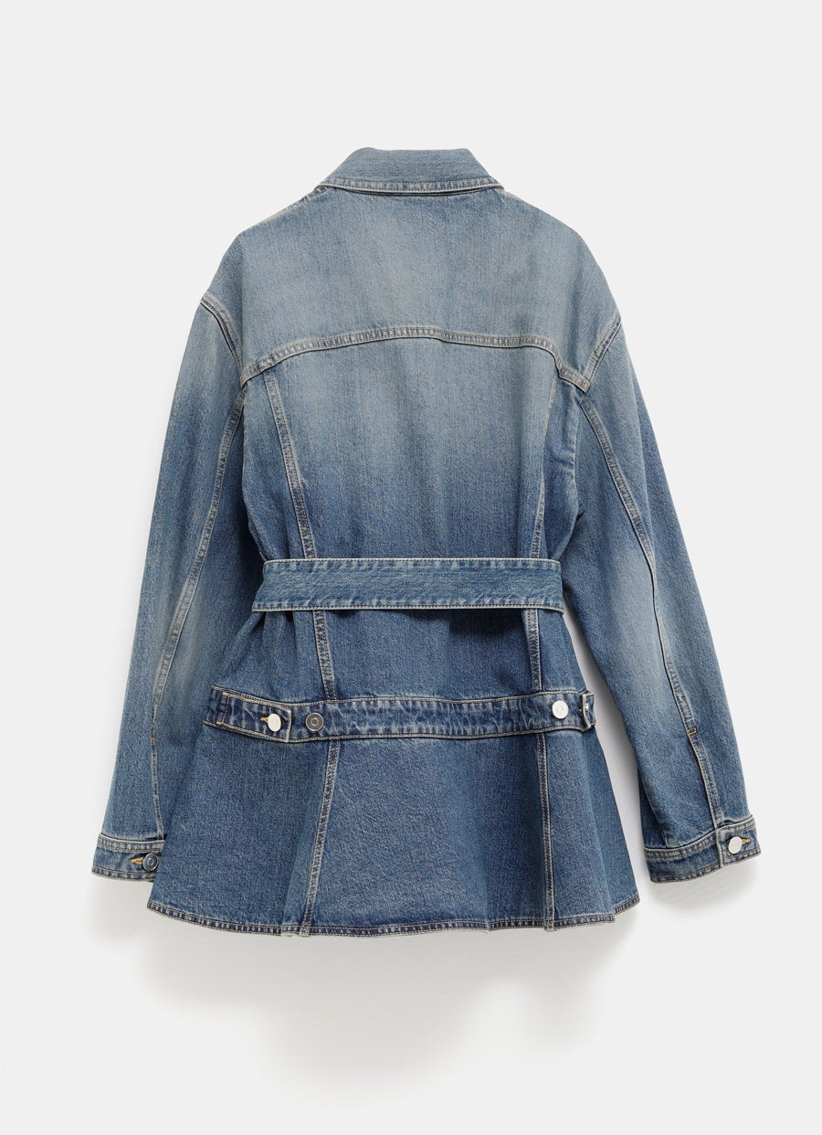 Denim Peplum Jacket