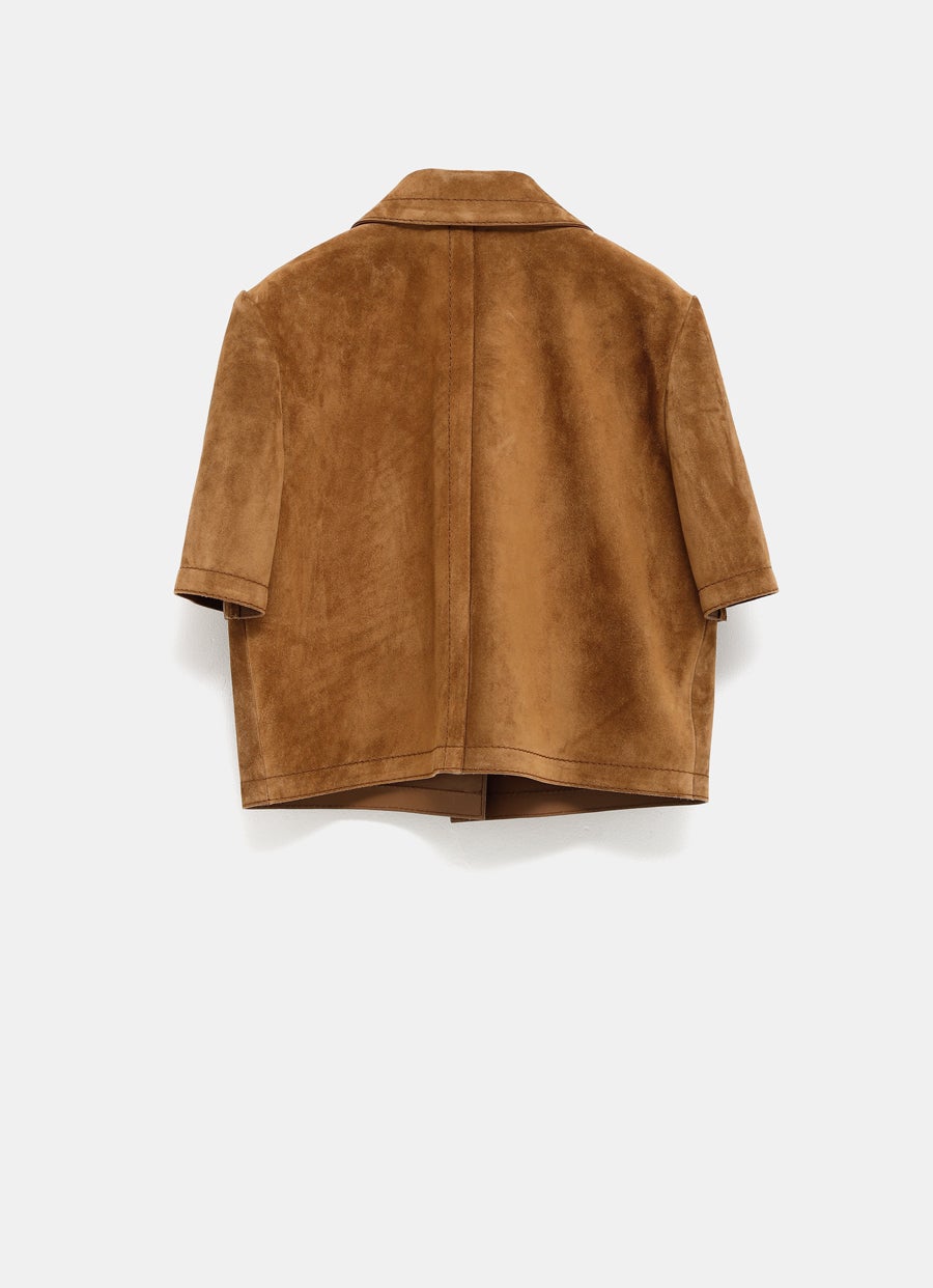 Suede Jacket with Horsebit