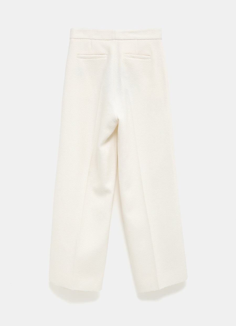 Embroidered Wool Bouclé Pant