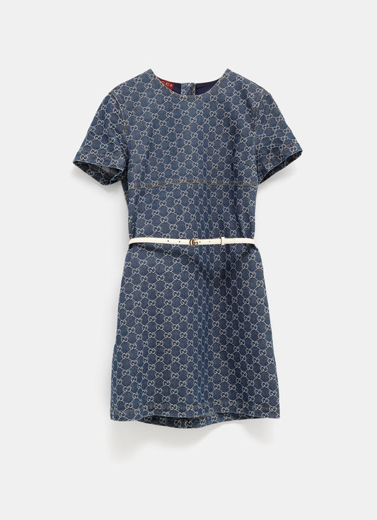 GG Denim Jacquard Dress