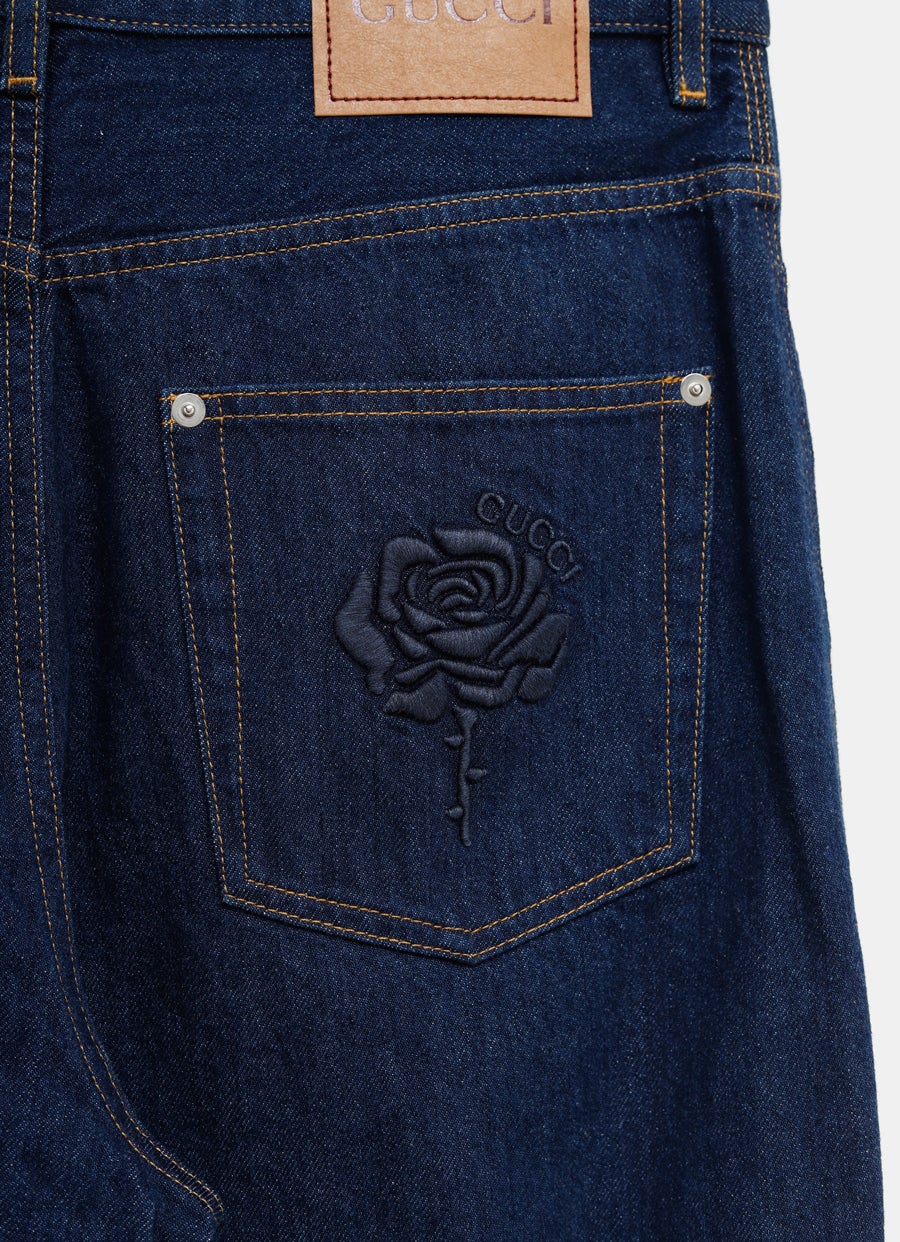 Denim Pants with Embroidery for Men