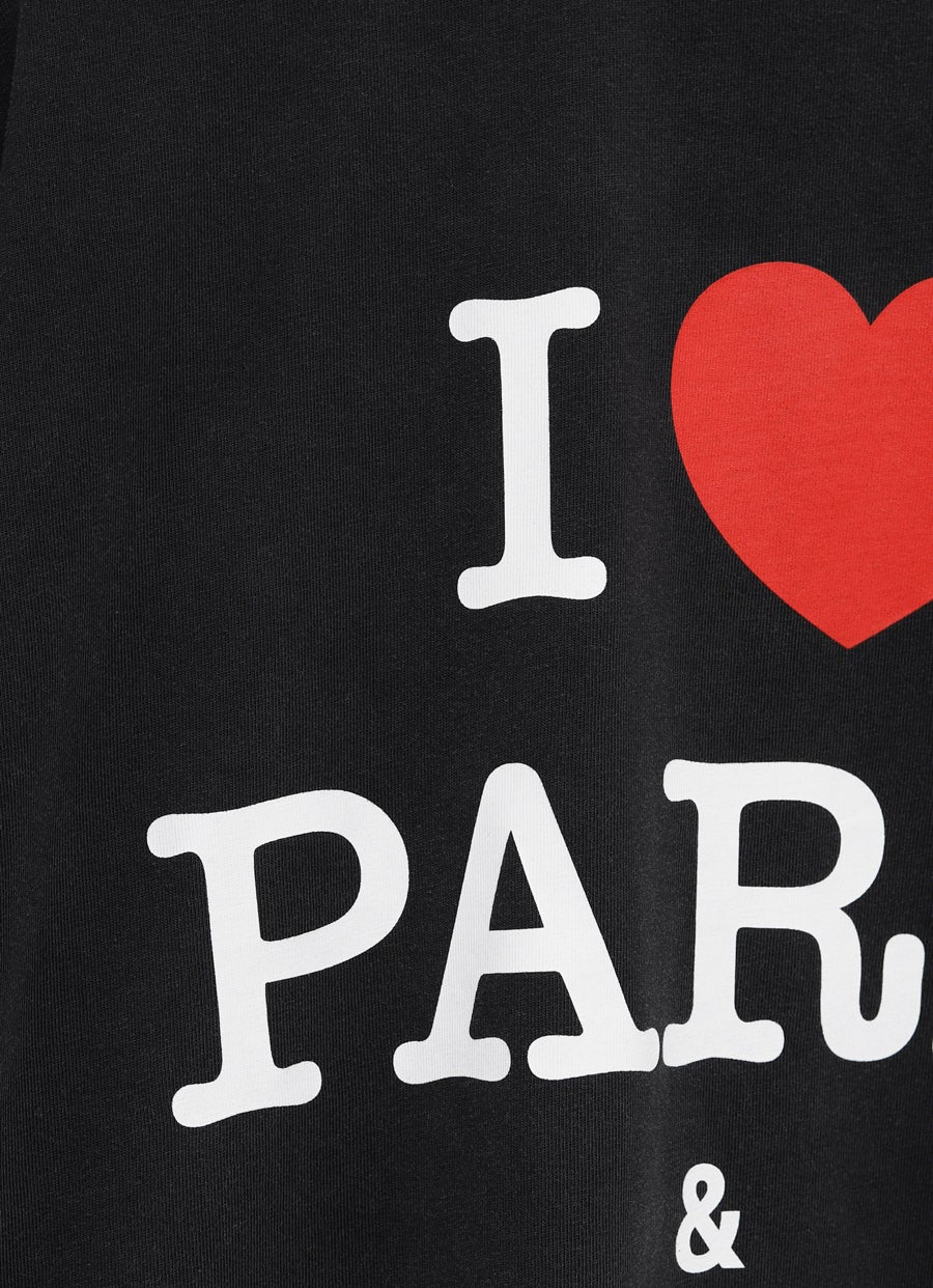 I Love Paris and Balenciaga Cropped T-Shirt