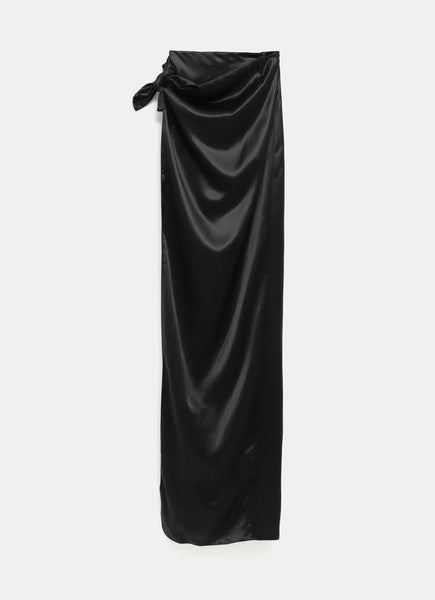 スカート BALENCIAGA SS25 WRAP SKIRT (807478TLO28 1000) Balenciaga | Wrap Skirt at Ekseption - EKSEPTION USA