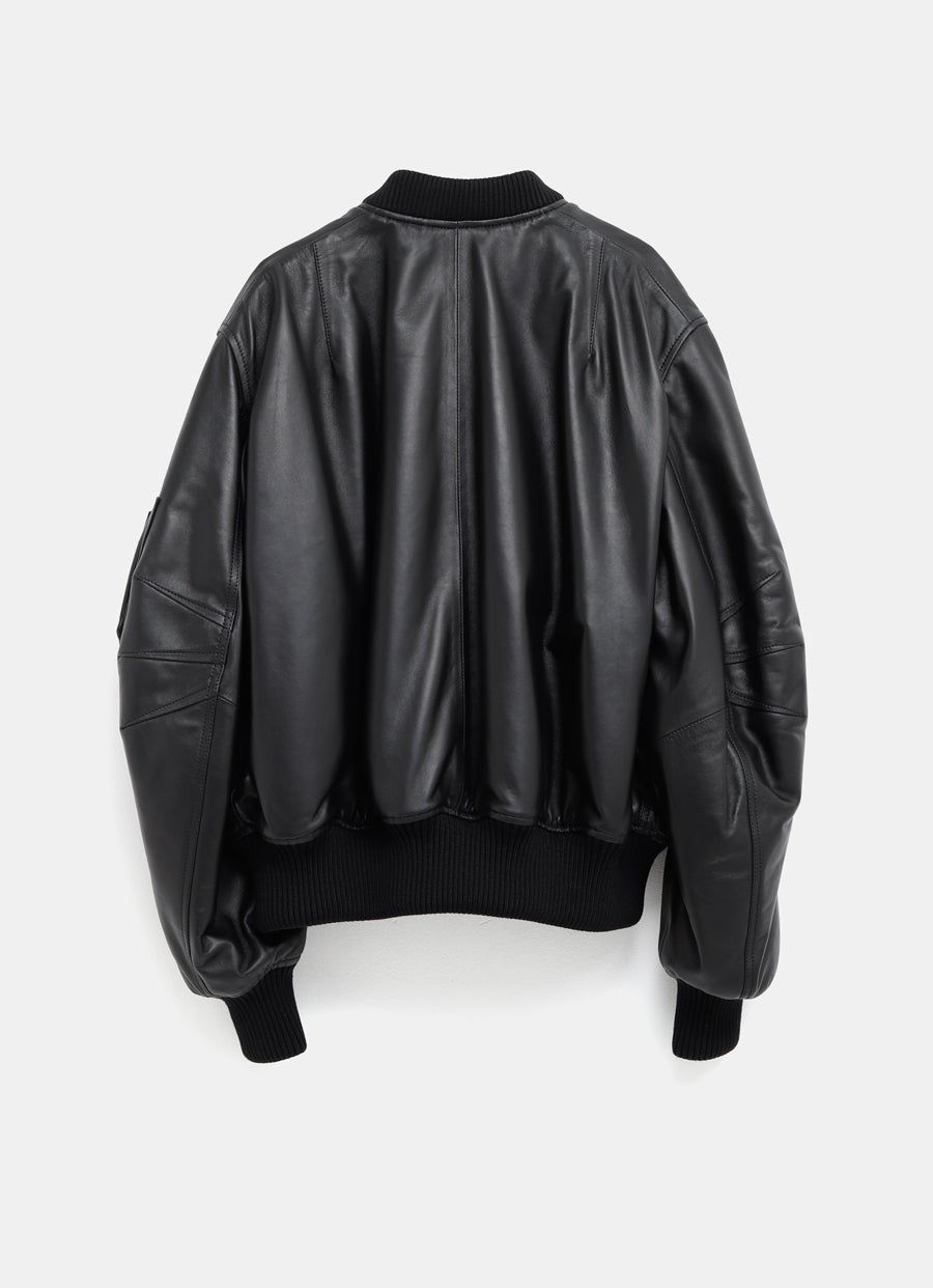 Anja Leather Bomber Jacket