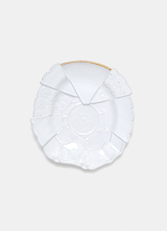 Sacai Patchwork Dinner Plate - Golden Edging