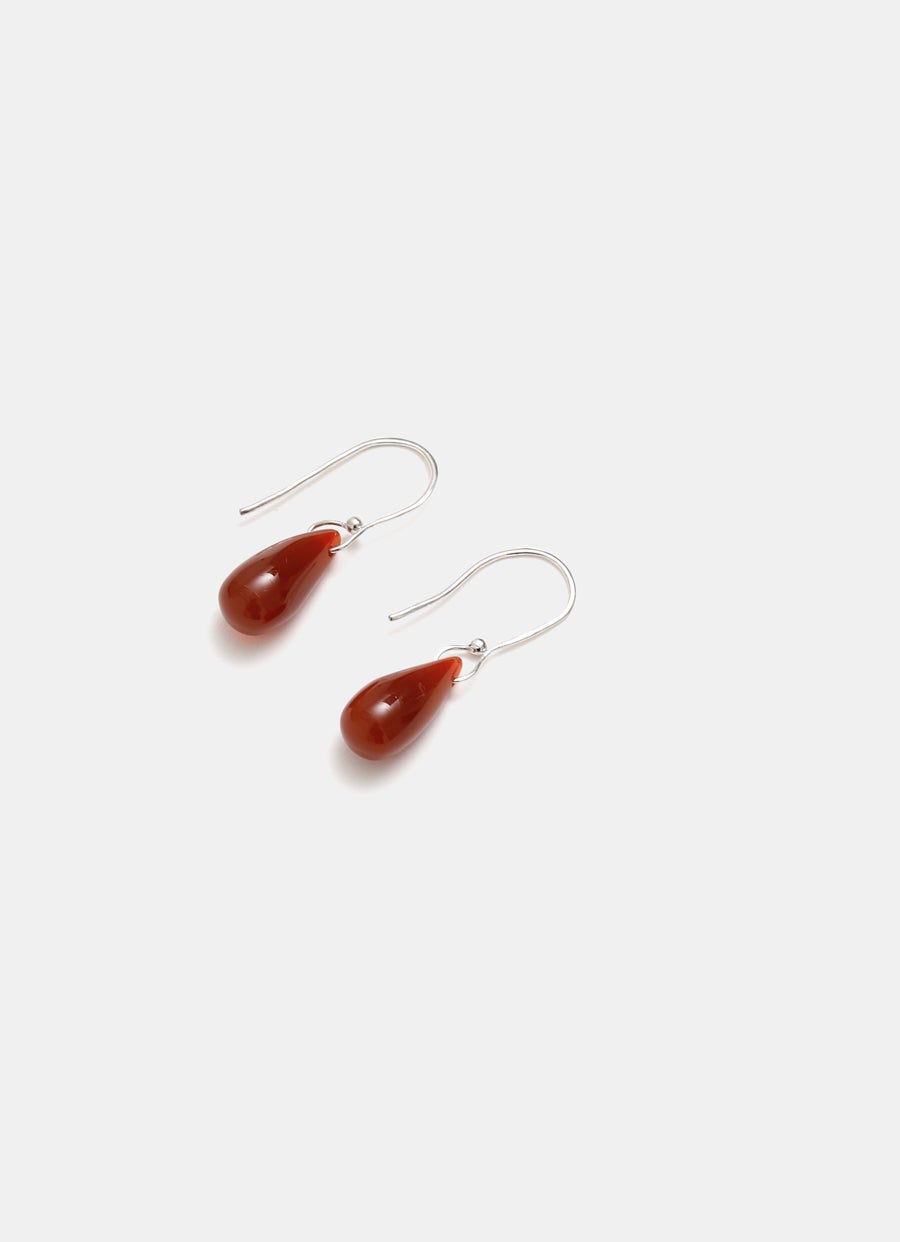 Droplet Earrings in Carnelian