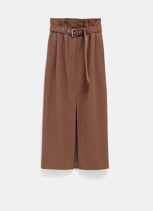 Belted Long Skirt
