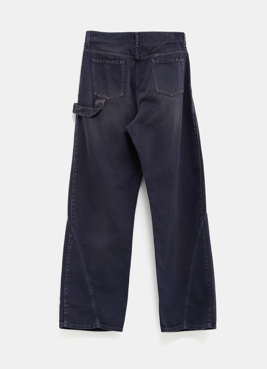 Aged Twisted Workwear Jeans for Men