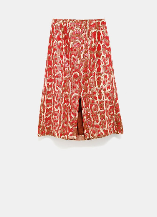 Snake Sequins Skirt