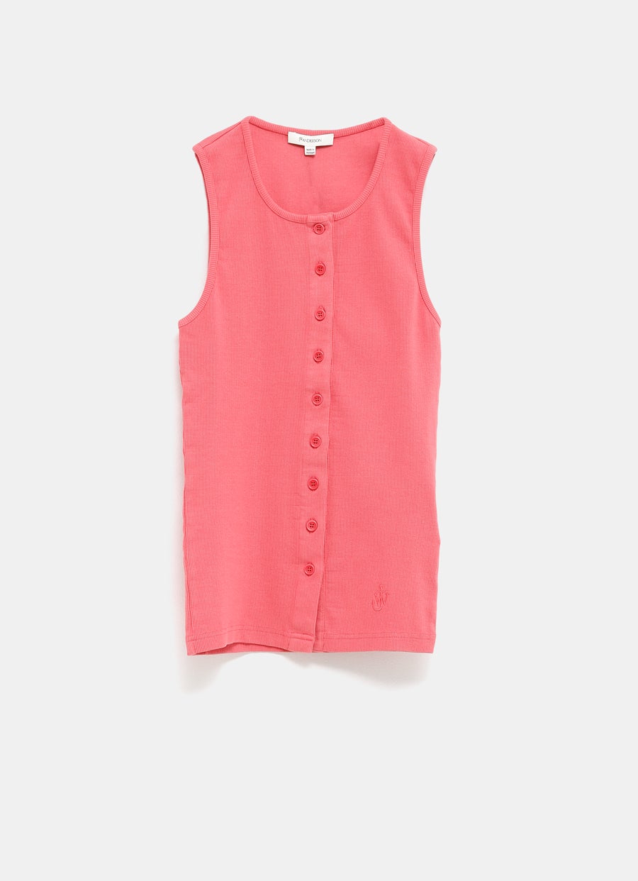 Sleeveless Buttoned Top