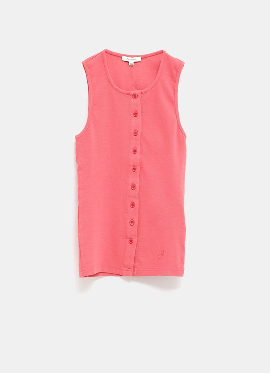 Sleeveless Buttoned Top