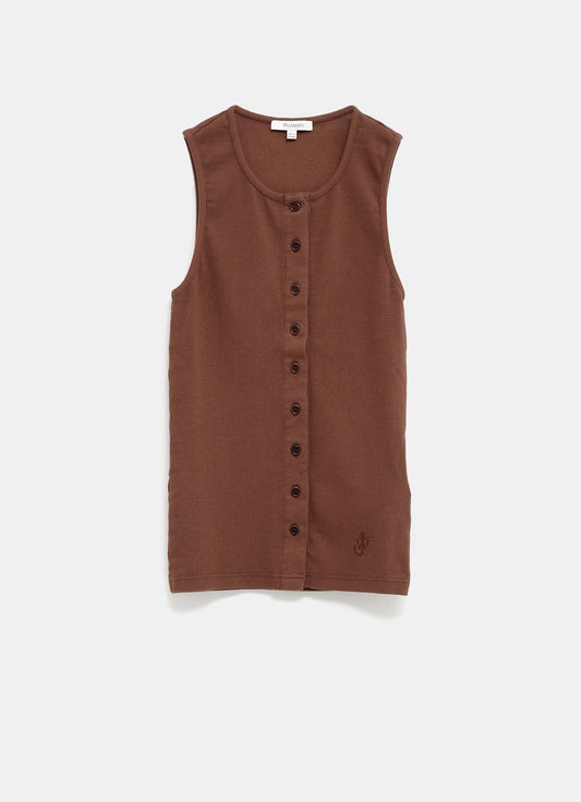 Sleeveless Buttoned Top