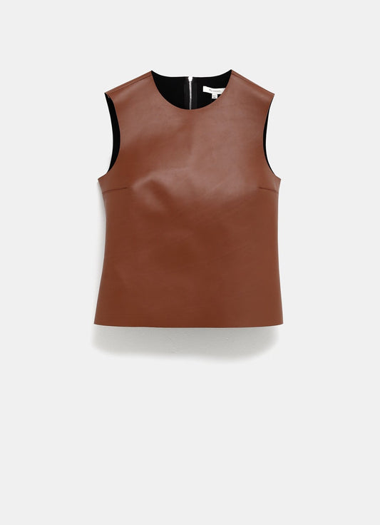 Sleeveless Leather Top