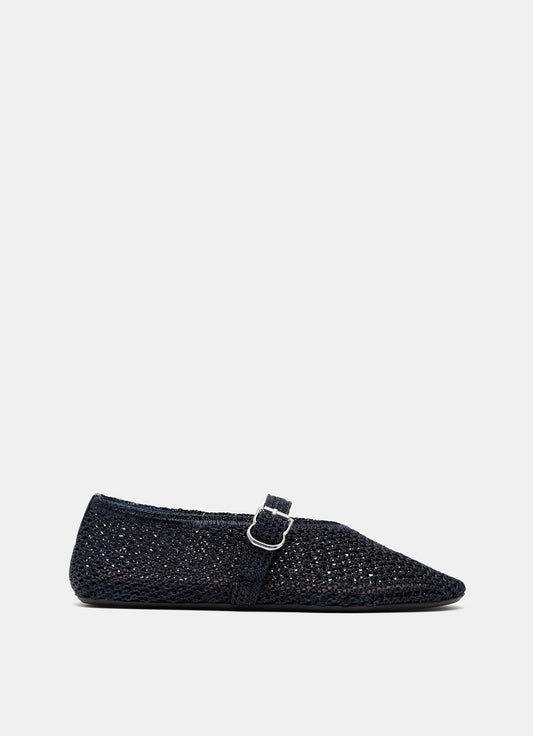 Ballet Flats in Knitted Lurex