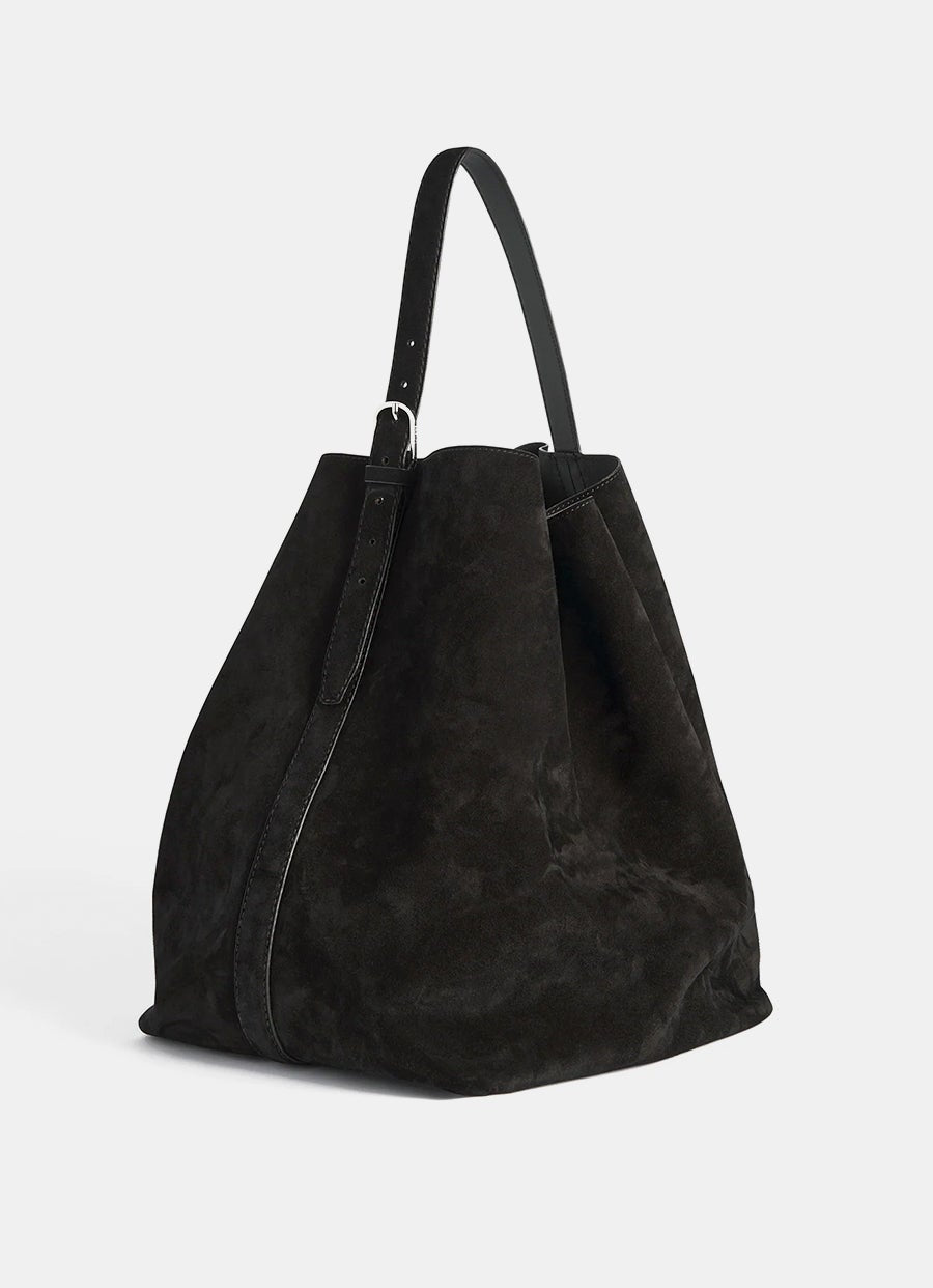 Suede Belted Tote