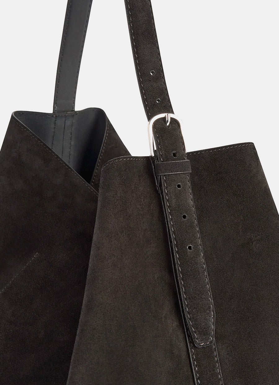 Suede Belted Tote