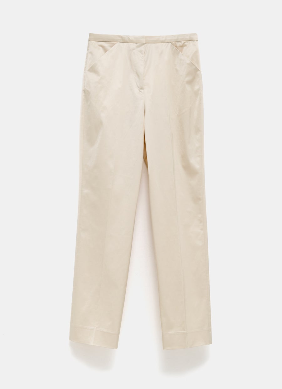 Cropped Straight Trousers