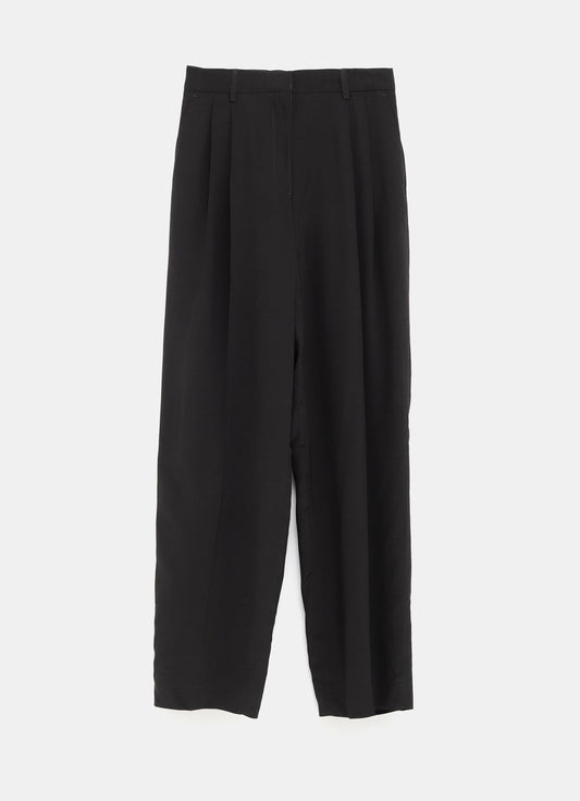 Double-Pleat Straight Trousers