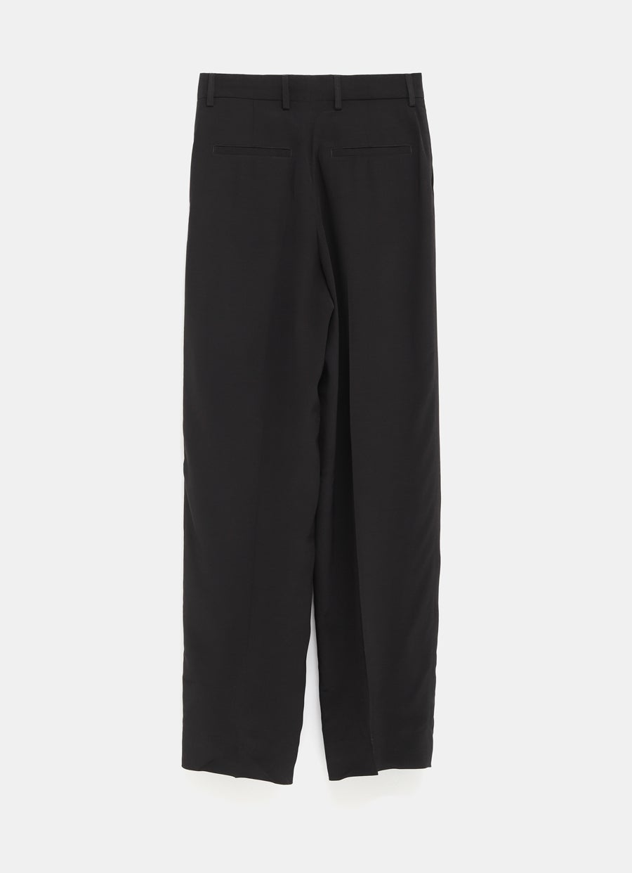 Double-Pleat Straight Trousers