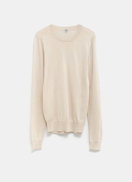 Fine Crew-Neck Knit Sweater