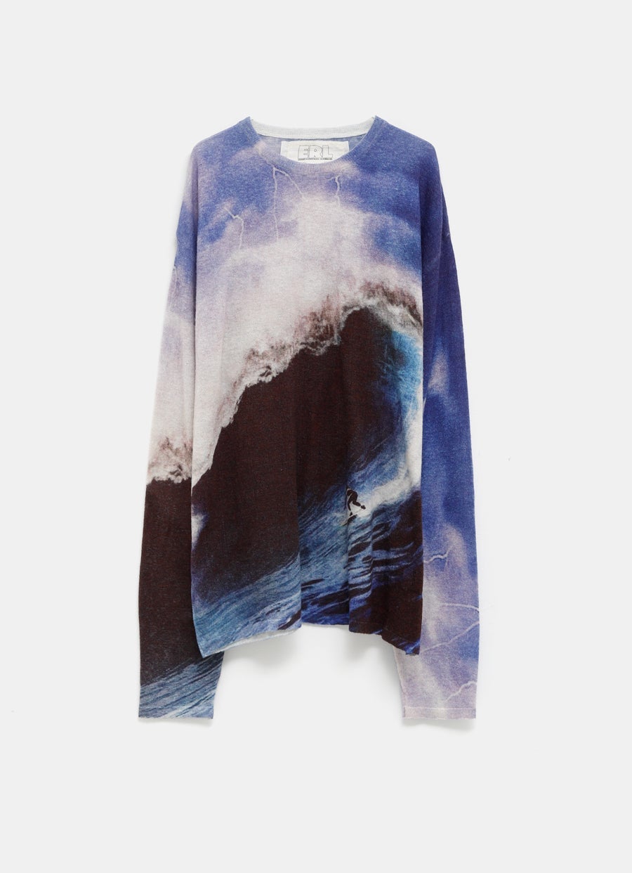 Wave Print Sweater