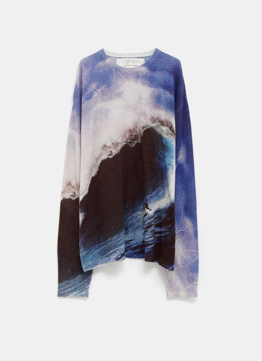 Wave Print Sweater