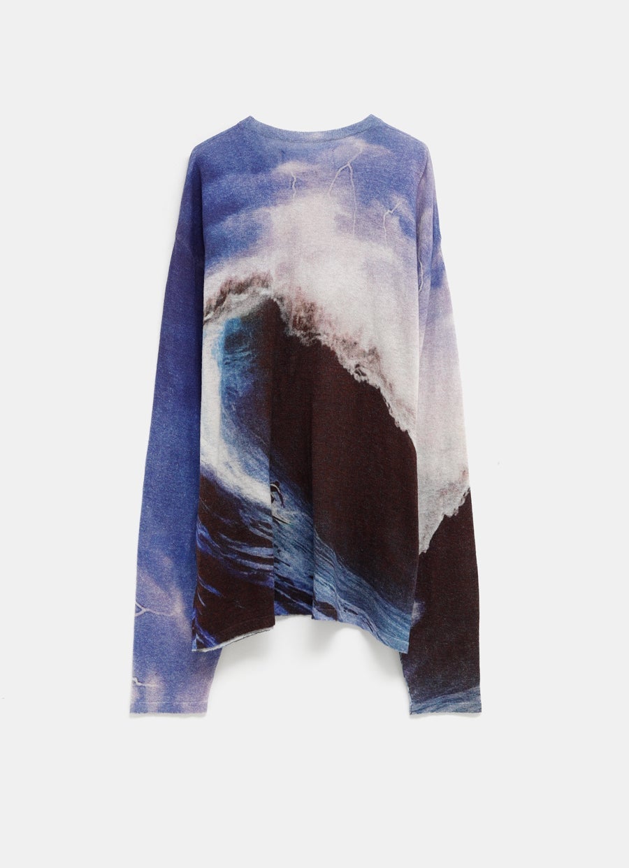 Wave Print Sweater