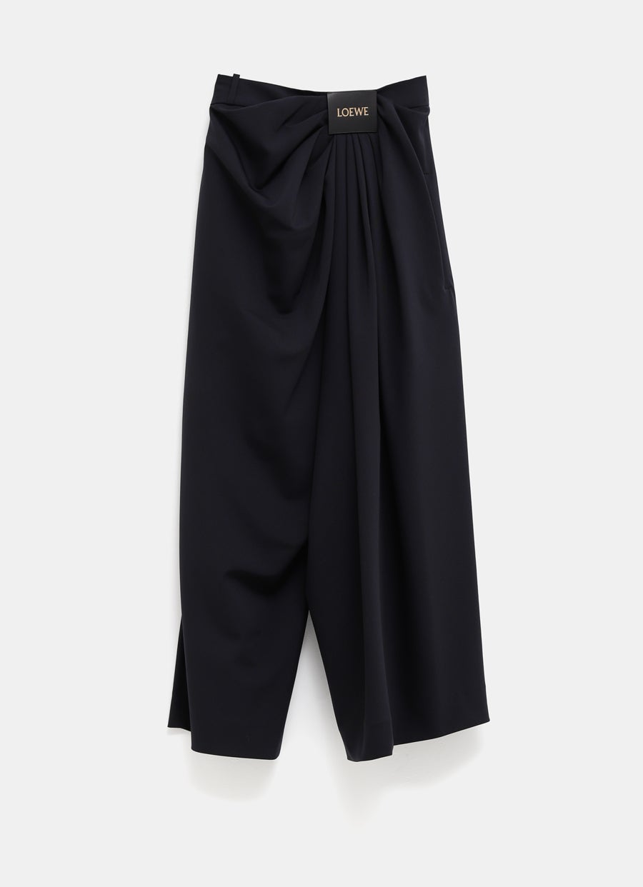 Cropped Draped Trousers