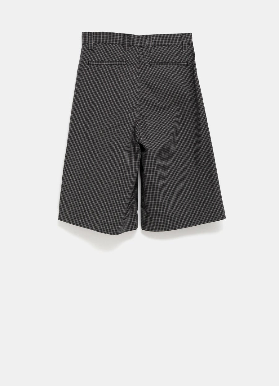 Unisex Tailored Mini Plaid Skate Shorts