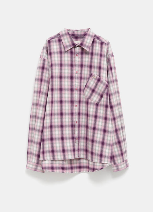 Unisex Purple Plaid Overshirt