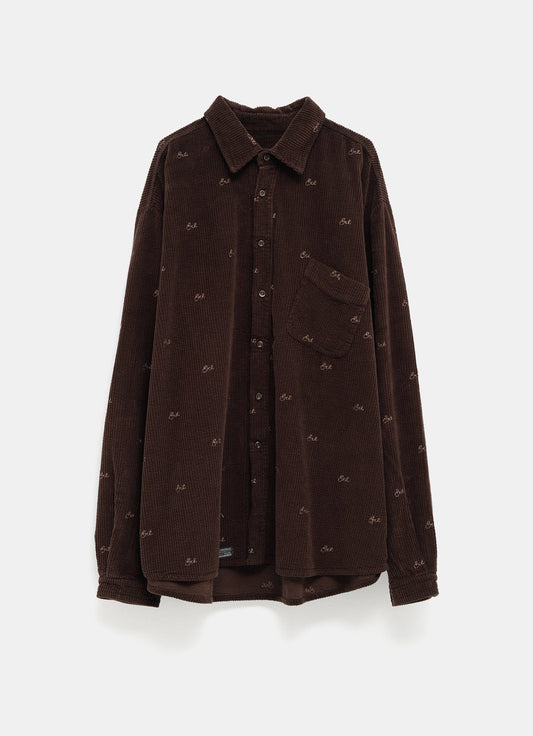 Unisex Erl Embroidered Corduroy Overshirt
