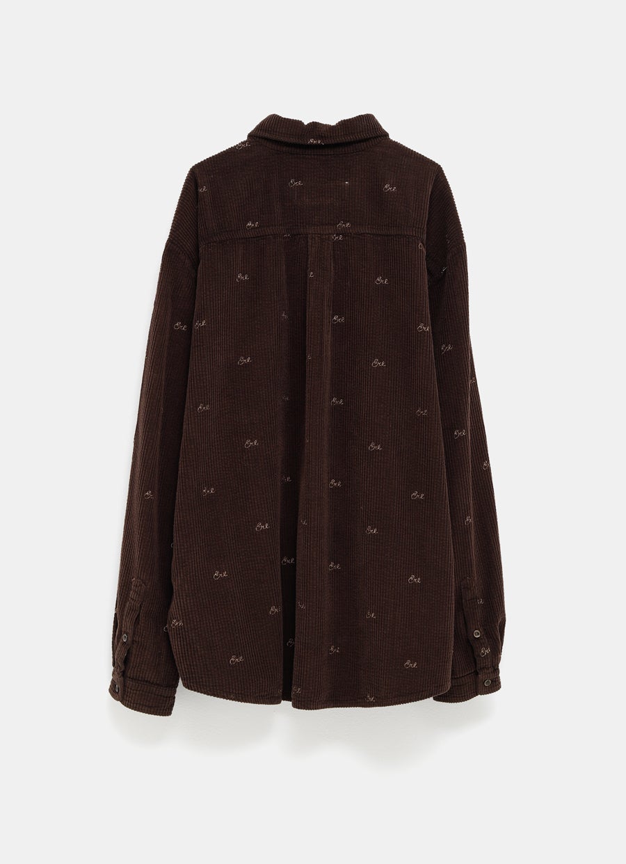 Unisex Erl Embroidered Corduroy Overshirt
