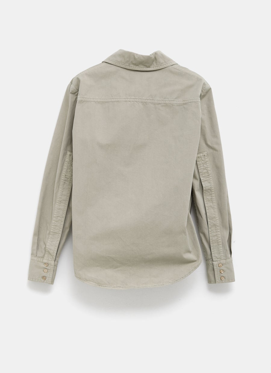 Cotton Twill Shirt with Tie Detail