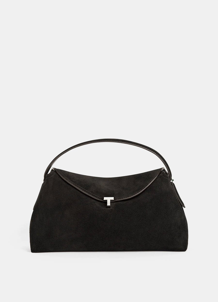 Suede Top Handle Bag
