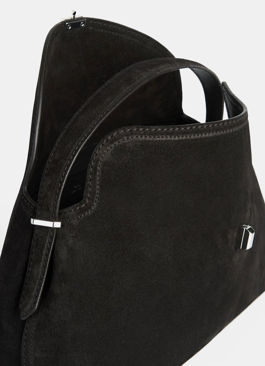 Suede Top Handle Bag