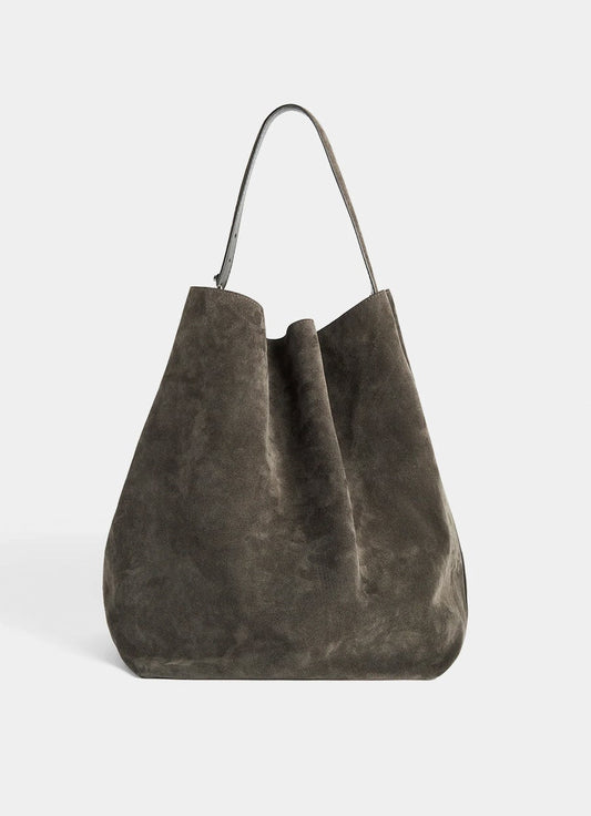 Suede Belted Tote