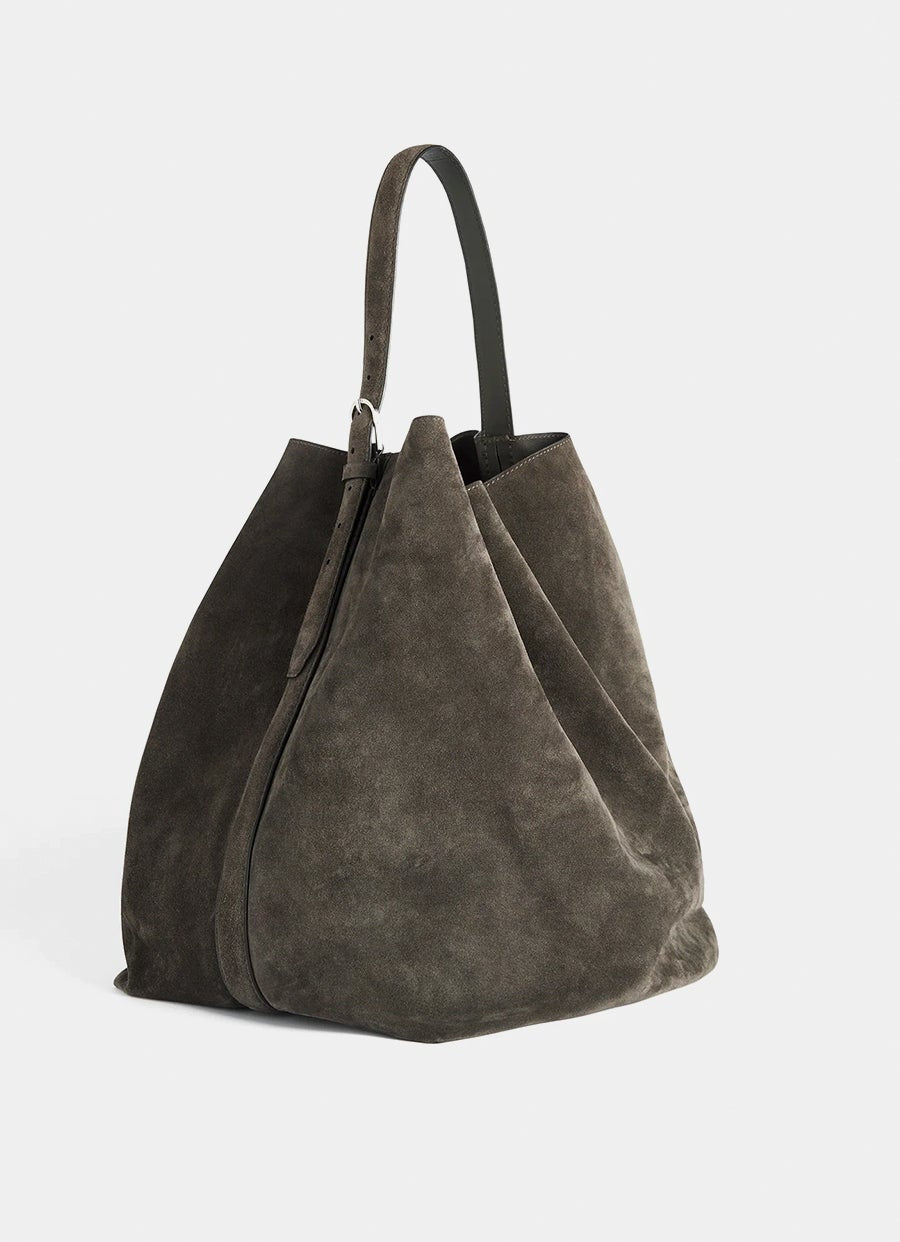 Suede Belted Tote