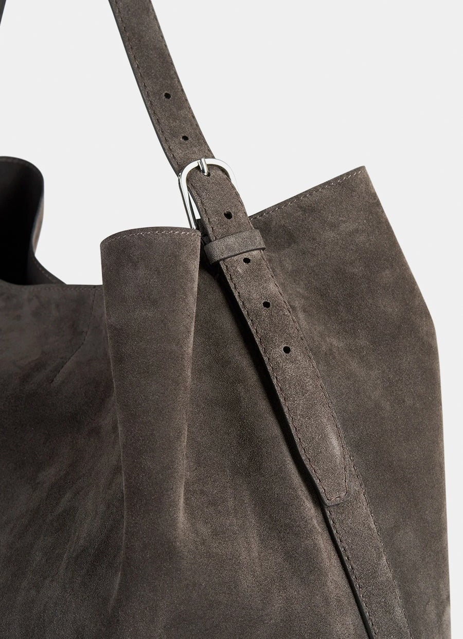 Suede Belted Tote