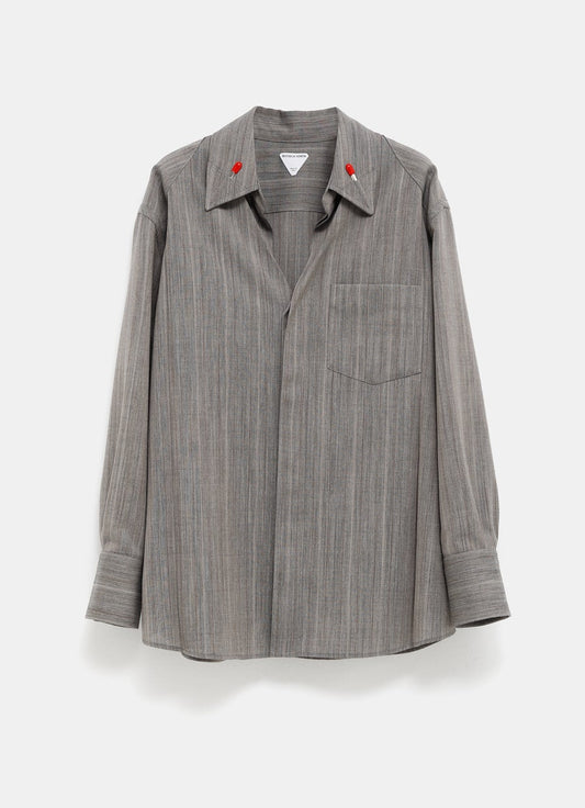 Wool Subtle Stripe Shirt