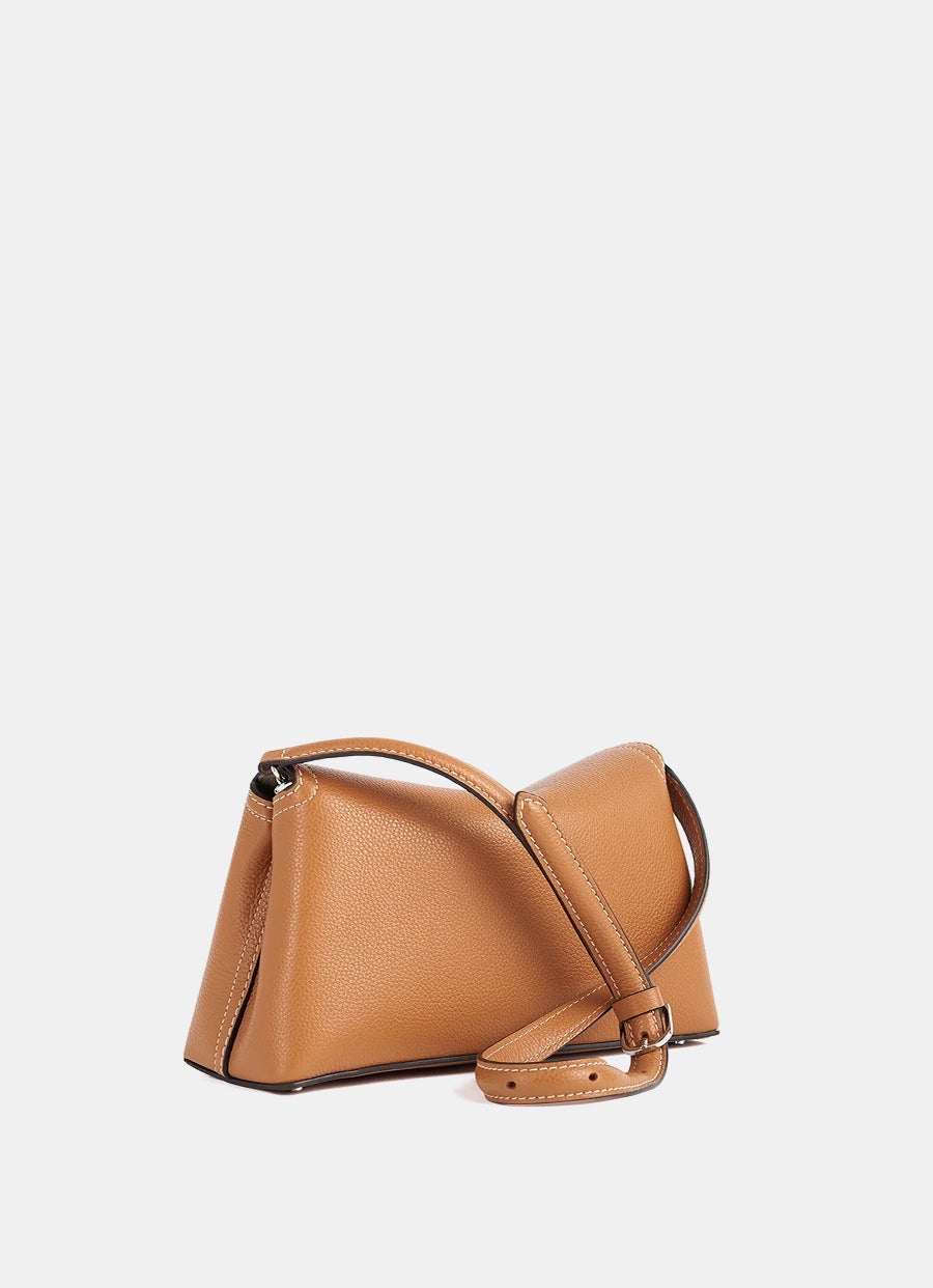 T-Lock Grained-Leather Clutch